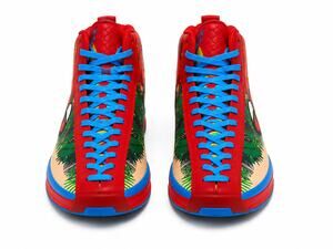 Soulsfeng Night Hawk Graffiti High Tops Mens Sz EU 45 US 12 Red Orange Green